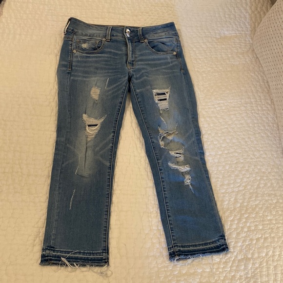 American Eagle artist crop jeans size 6 - Picture 1 of 5